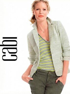 CAbi One Fine Day Lemon Zest Single Button Blazer